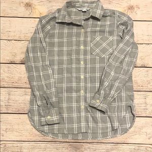 Old Navy Gray Plaid The Classic Shirt